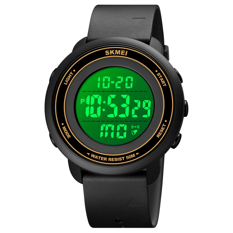 SKMEI 1736 Orologio elettronico luminoso con display digitale a LED con quadrante rotondo triplicato