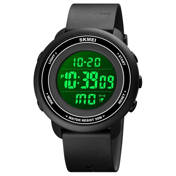 SKMEI 1736 Orologio elettronico luminoso con display digitale a LED con quadrante rotondo triplicato