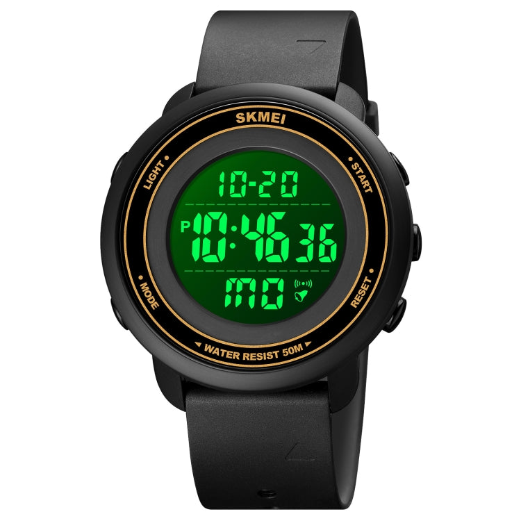 SKMEI 1736 Orologio elettronico luminoso con display digitale a LED con quadrante rotondo triplicato