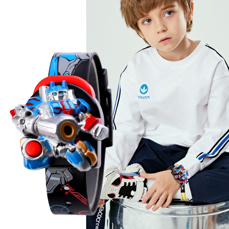 SKMEI 1750 Orologio elettronico con display digitale a LED per robot dei cartoni animati tridimensionale per bambini, SKMEI 1750