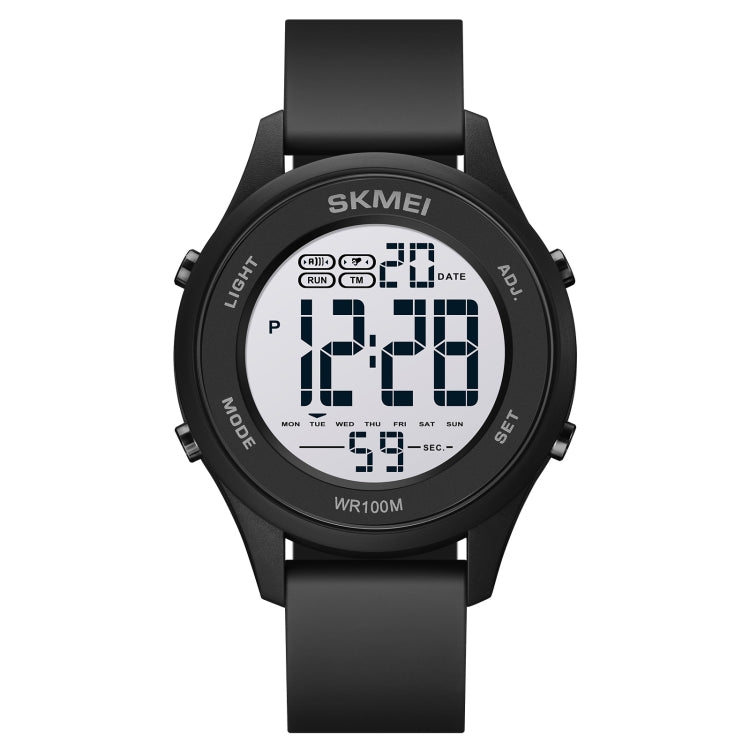 SKMEI 1758 Orologio elettronico con cinturino in silicone luminoso con display digitale a LED multifunzionale