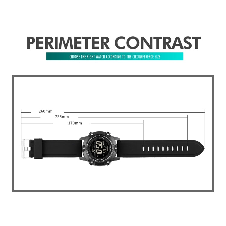 SKMEI 1762 Orologio elettronico luminoso impermeabile con display digitale doppio LED rotondo triplo, SKMEI 1762