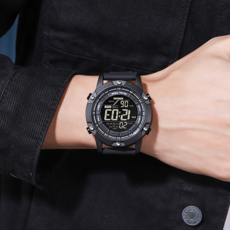 SKMEI 1762 Orologio elettronico luminoso impermeabile con display digitale doppio LED rotondo triplo, SKMEI 1762