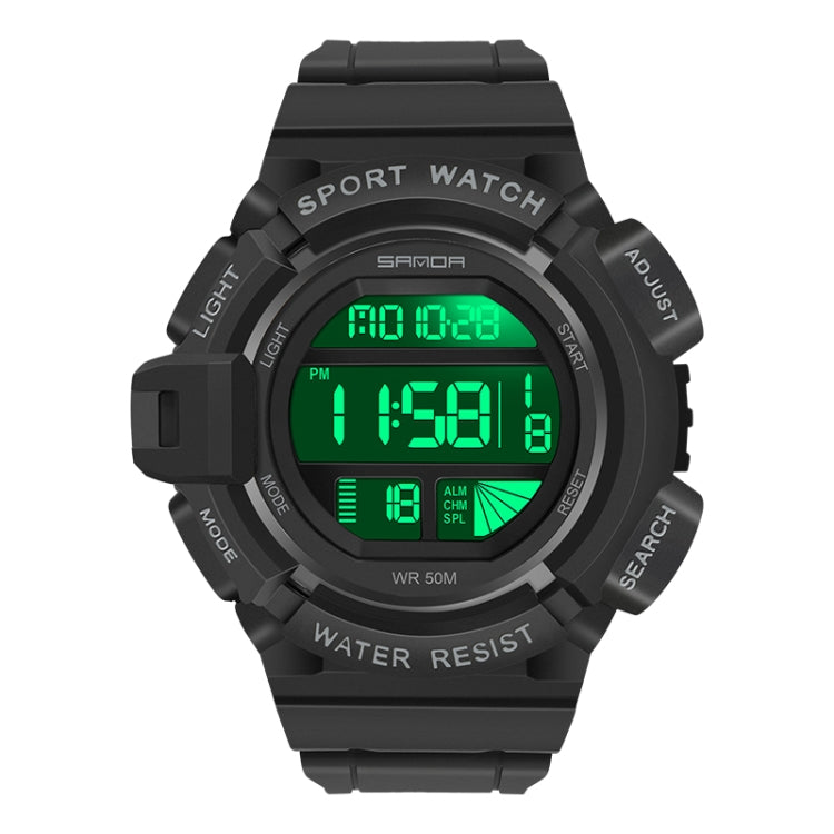 SANDA 2106 LED Display Digitale Sveglia Luminosa Orologio Sportivo da Uomo per Sport all'Aria Aperta