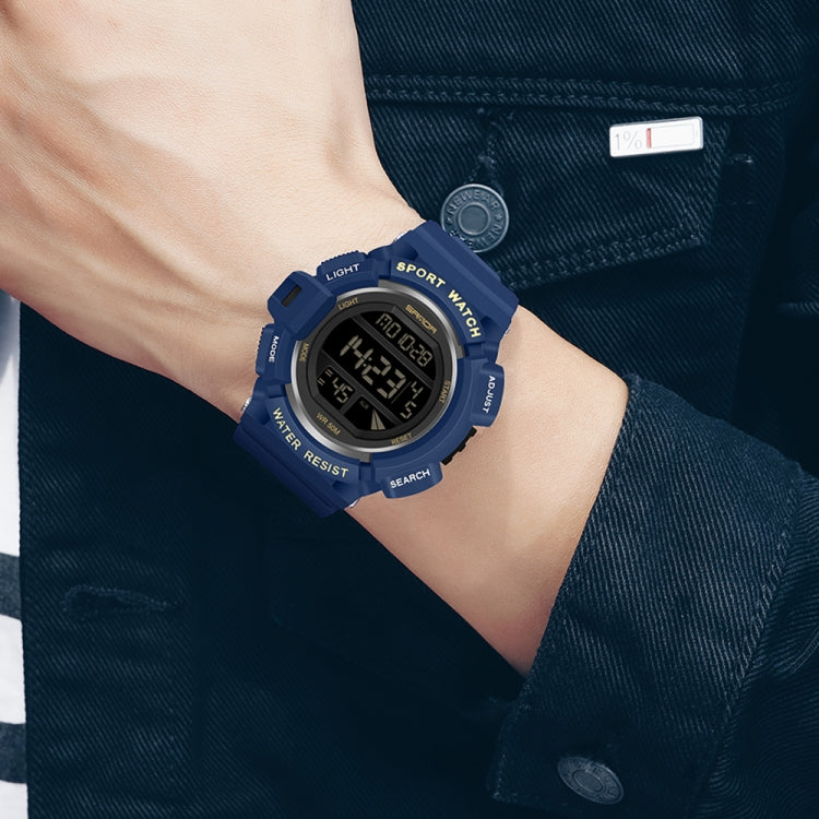 SANDA 2106 LED Display Digitale Sveglia Luminosa Orologio Sportivo da Uomo per Sport all'Aria Aperta