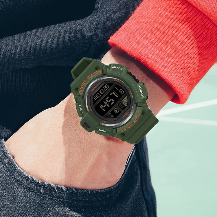 SANDA 2106 LED Display Digitale Sveglia Luminosa Orologio Sportivo da Uomo per Sport all'Aria Aperta