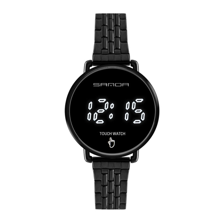 SANDA 8011 Touch Screen LED Display Digitale Quadrante Tondo Orologio Elettronico da Uomo