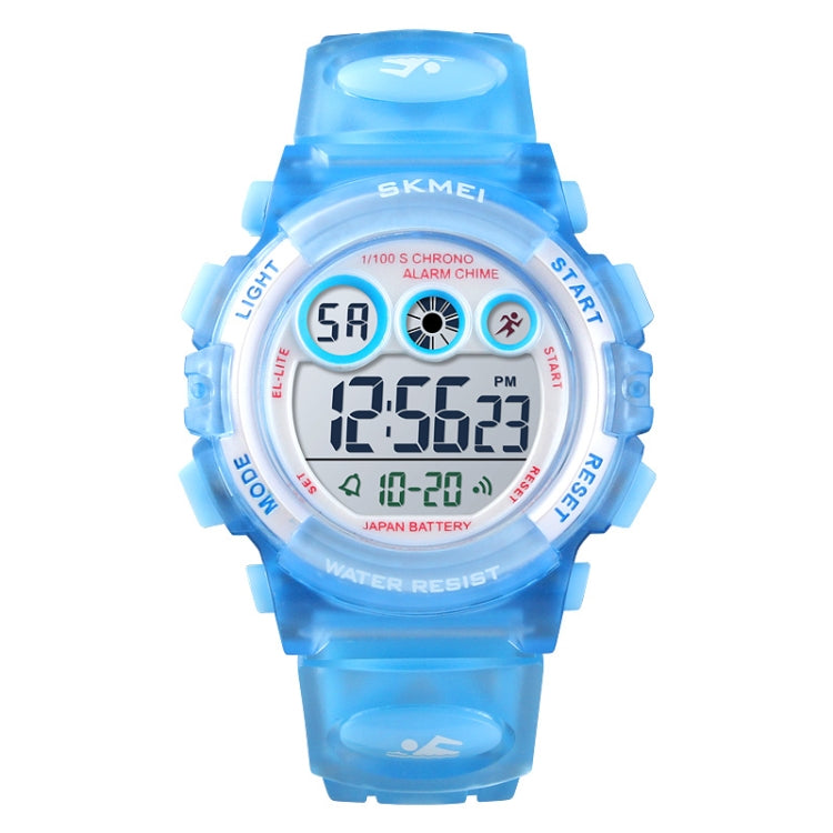 SKMEI 1451 Cronometro digitale a LED Cronografo Orologio elettronico sportivo per bambini luminoso, 1451(Transparent Pink Blue), 1451(Transparent Purple), 1451(Transparent Sky Blue), 1451(Transparent Rose Red), 1451(White Shell Blue Circle)