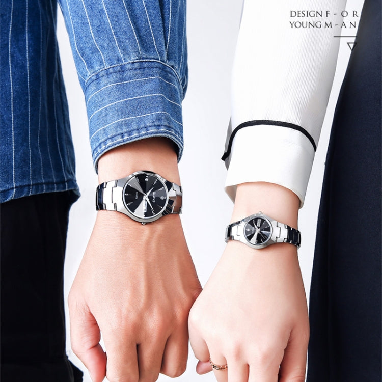 OLEVS 8697 Orologio al quarzo luminoso impermeabile moda coppia, OLEVS 8697 (Black)