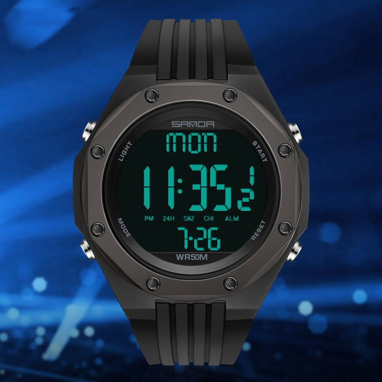 SANDA 6093 Orologio digitale elettronico luminoso impermeabile