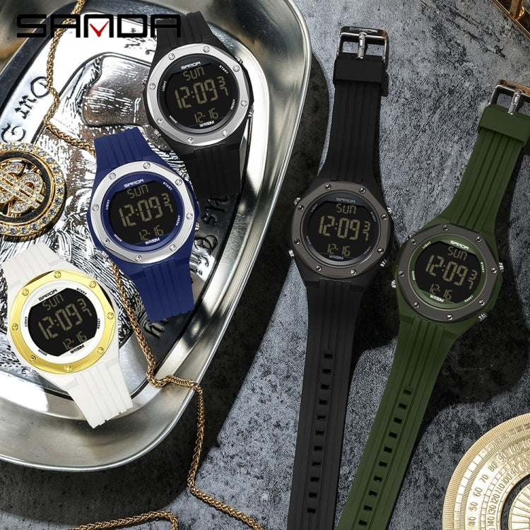 SANDA 6093 Orologio digitale elettronico luminoso impermeabile