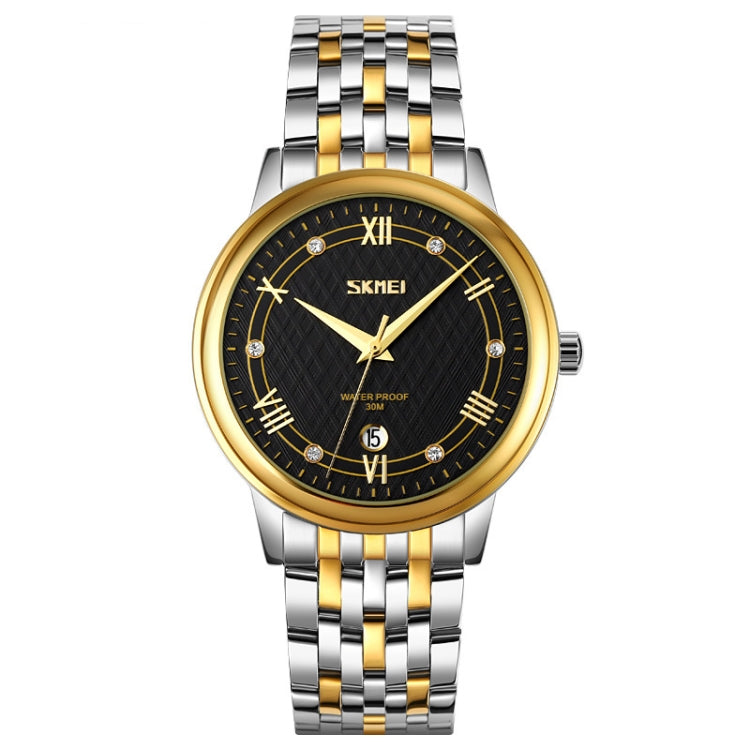 Orologio al quarzo impermeabile con cinturino con fibbia in acciaio inossidabile SKMEI 9272, Man, Women