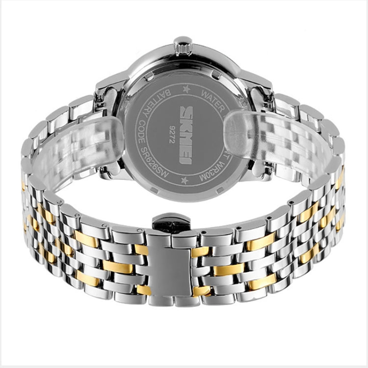 Orologio al quarzo impermeabile con cinturino con fibbia in acciaio inossidabile SKMEI 9272, Man, Women