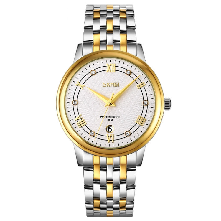 Orologio al quarzo impermeabile con cinturino con fibbia in acciaio inossidabile SKMEI 9272, Man, Women