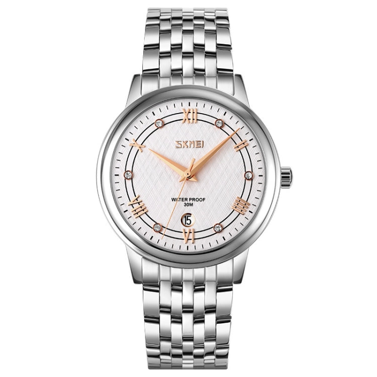 Orologio al quarzo impermeabile con cinturino con fibbia in acciaio inossidabile SKMEI 9272, Man, Women