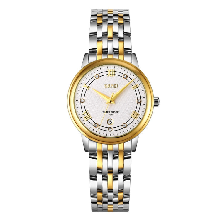 Orologio al quarzo impermeabile con cinturino con fibbia in acciaio inossidabile SKMEI 9272, Man, Women