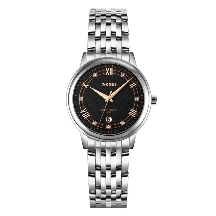 Orologio al quarzo impermeabile con cinturino con fibbia in acciaio inossidabile SKMEI 9272, Man, Women