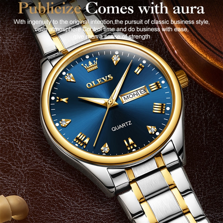 OLEVS 5563 Coppia Luminoso Orologio Al Quarzo Impermeabile, Couple Quartz Watch