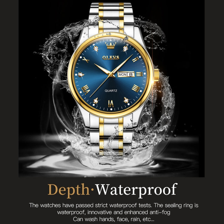 OLEVS 5563 Coppia Luminoso Orologio Al Quarzo Impermeabile, Couple Quartz Watch