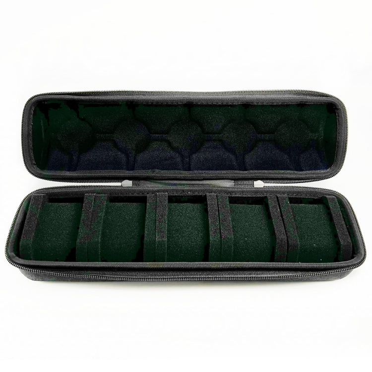 Custodia Porta Orologi 5 Posti in Nylon 1680D ed EVA Rigido – Impermeabile, Antipolvere, con Fodera in Velluto e Cerniera YKK, Perfetta per Viaggi