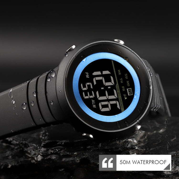 SKMEI 1497 Sveglia con orologio elettronico con display singolo retroilluminato moda semplice