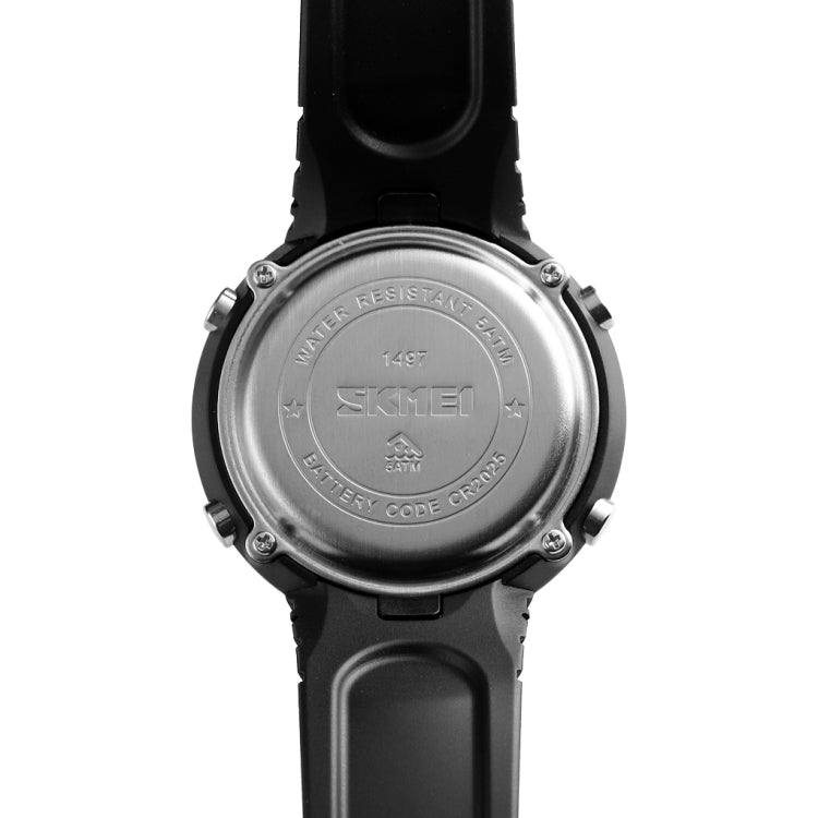 SKMEI 1497 Sveglia con orologio elettronico con display singolo retroilluminato moda semplice