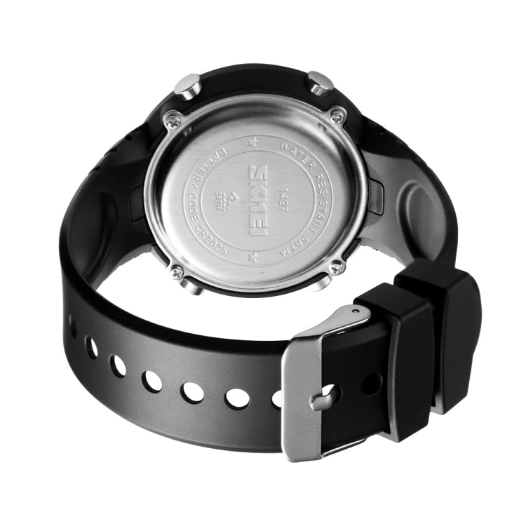 SKMEI 1497 Sveglia con orologio elettronico con display singolo retroilluminato moda semplice
