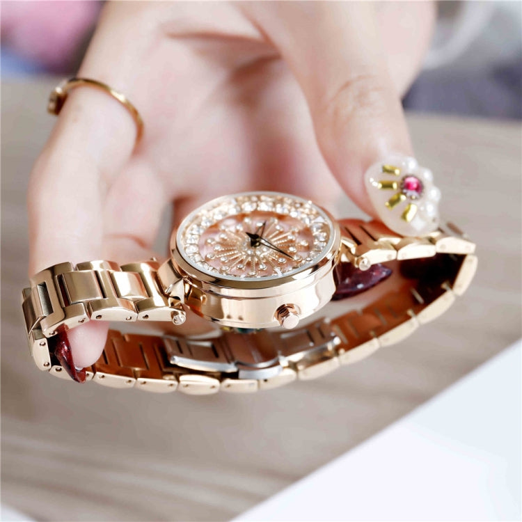 SANDA 1017 Lady Watch All Over The Sky Star Orologio girevole a 360 gradi Orologio da donna con cinturino in acciaio con diamanti