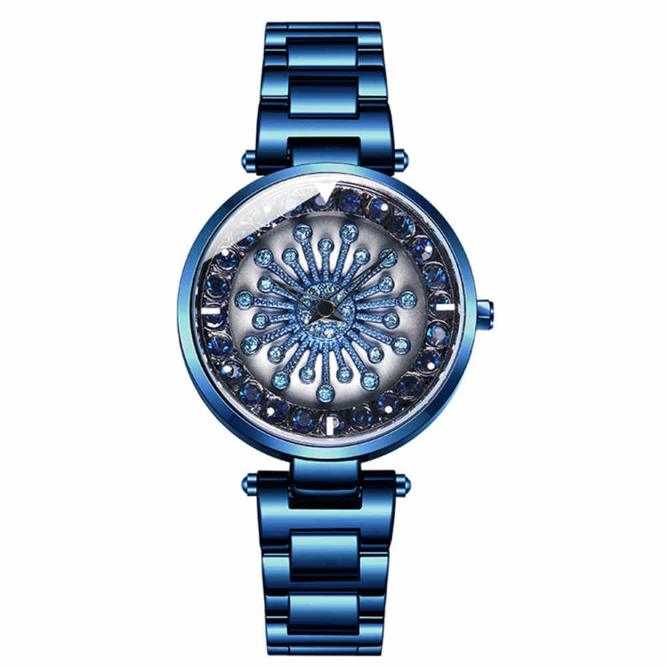 SANDA 1017 Lady Watch All Over The Sky Star Orologio girevole a 360 gradi Orologio da donna con cinturino in acciaio con diamanti