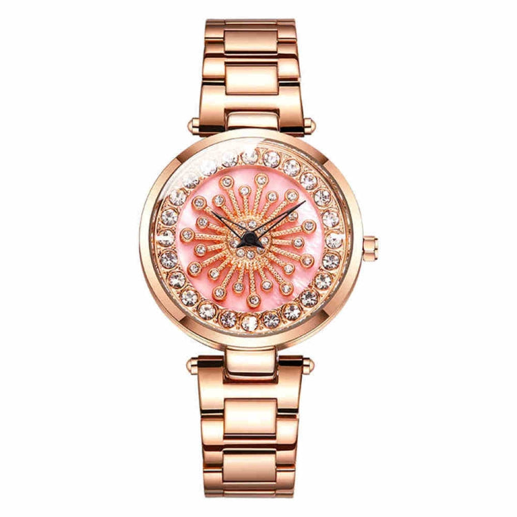 SANDA 1017 Lady Watch All Over The Sky Star Orologio girevole a 360 gradi Orologio da donna con cinturino in acciaio con diamanti