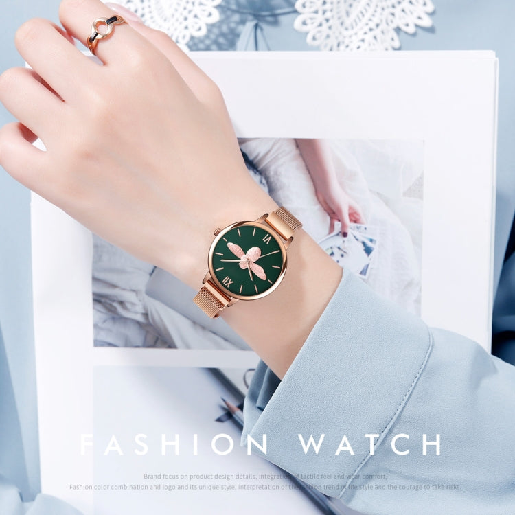 Skmei 9212 Fashion Lady Quartz Watch Student Temperamento femminile Orologio da cintura con rete di aspirazione magnetica impermeabile