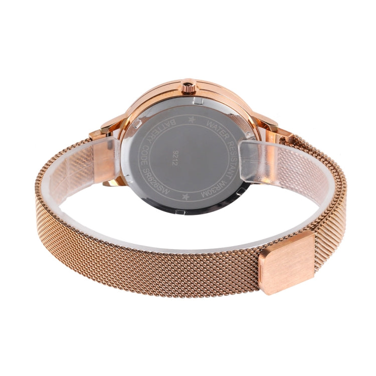 Skmei 9212 Fashion Lady Quartz Watch Student Temperamento femminile Orologio da cintura con rete di aspirazione magnetica impermeabile