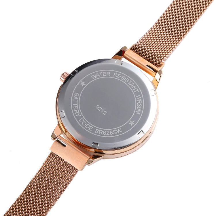 Skmei 9212 Fashion Lady Quartz Watch Student Temperamento femminile Orologio da cintura con rete di aspirazione magnetica impermeabile