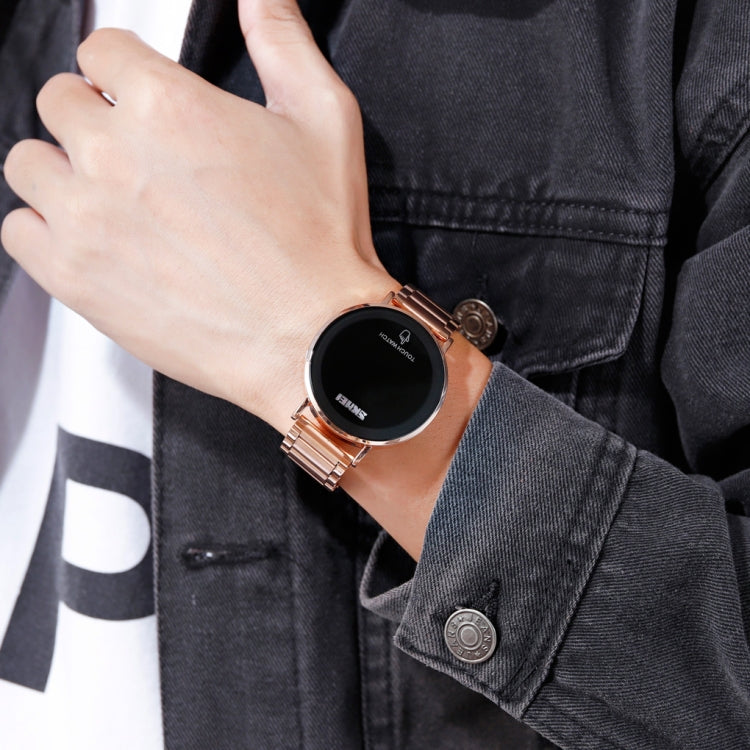SKMEI 1550 Orologio da uomo touch screen a LED semplice ed elegante in acciaio inossidabile impermeabile con orologio elettronico