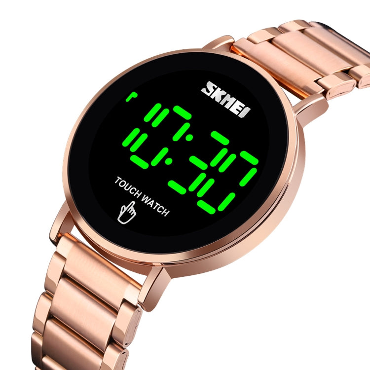 SKMEI 1550 Orologio da uomo touch screen a LED semplice ed elegante in acciaio inossidabile impermeabile con orologio elettronico