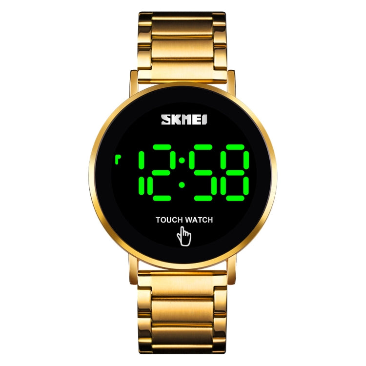 SKMEI 1550 Orologio da uomo touch screen a LED semplice ed elegante in acciaio inossidabile impermeabile con orologio elettronico