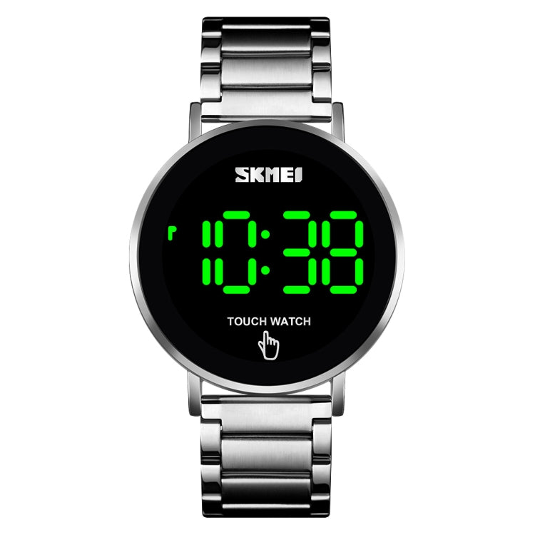 SKMEI 1550 Orologio da uomo touch screen a LED semplice ed elegante in acciaio inossidabile impermeabile con orologio elettronico