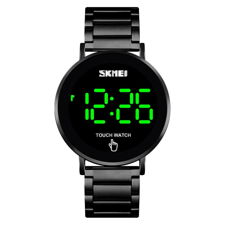 SKMEI 1550 Orologio da uomo touch screen a LED semplice ed elegante in acciaio inossidabile impermeabile con orologio elettronico