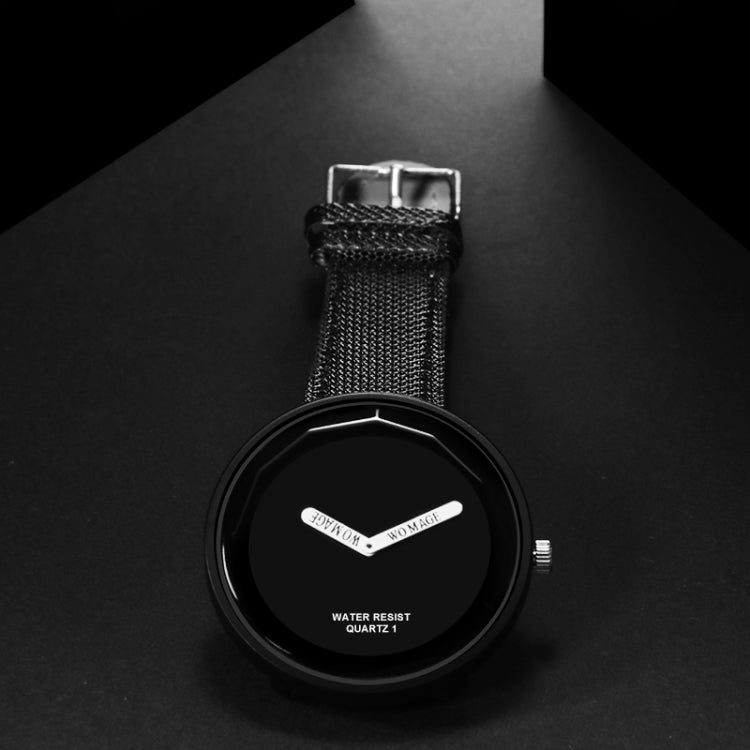 Orologio al quarzo con cinturino in pelle opaca con quadrante rotondo stile semplice per uomo/donna