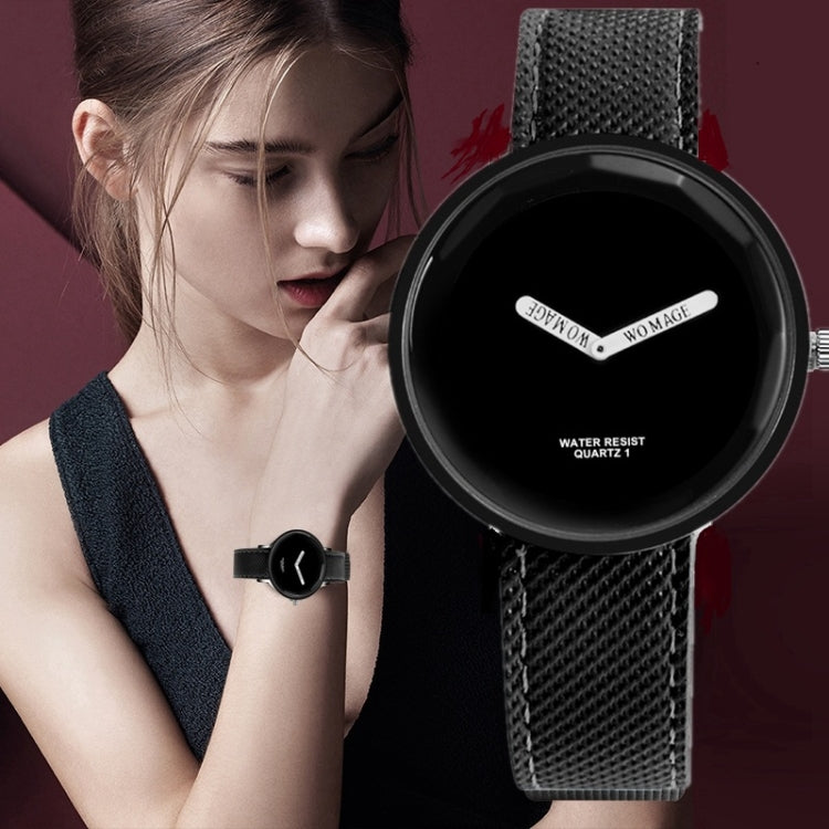 Orologio al quarzo con cinturino in pelle opaca con quadrante rotondo stile semplice per uomo/donna