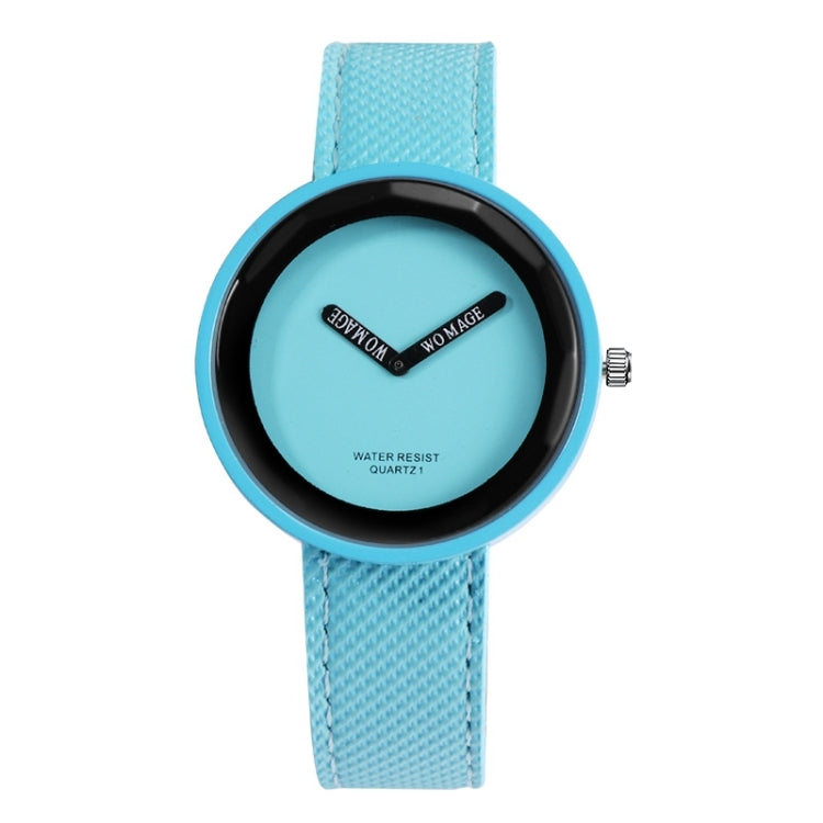 Orologio al quarzo con cinturino in pelle opaca con quadrante rotondo stile semplice per uomo/donna