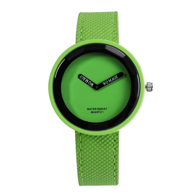 Orologio al quarzo con cinturino in pelle opaca con quadrante rotondo stile semplice per uomo/donna