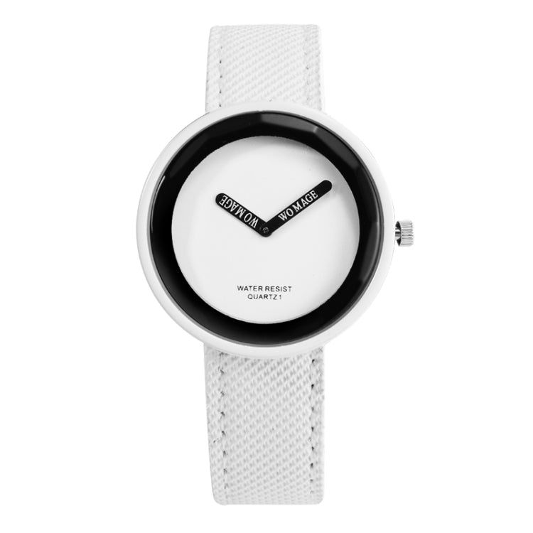 Orologio al quarzo con cinturino in pelle opaca con quadrante rotondo stile semplice per uomo/donna