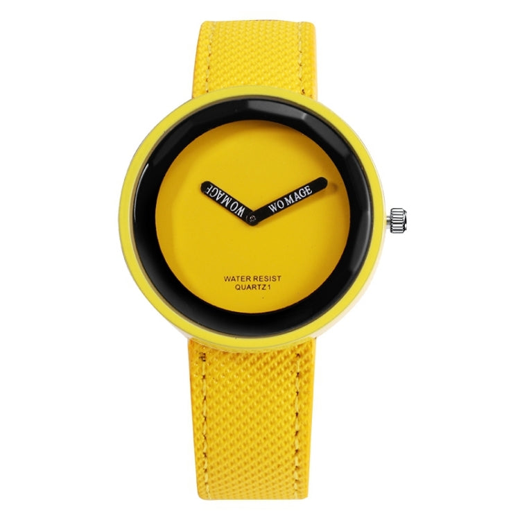 Orologio al quarzo con cinturino in pelle opaca con quadrante rotondo stile semplice per uomo/donna