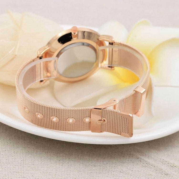 Orologio digitale arabo con cinturino in maglia di acciaio inossidabile per uomo/donna