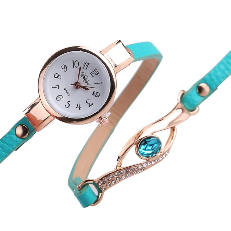 Orologio da donna con bracciale in pietra preziosa a forma di occhio da 3 pezzi