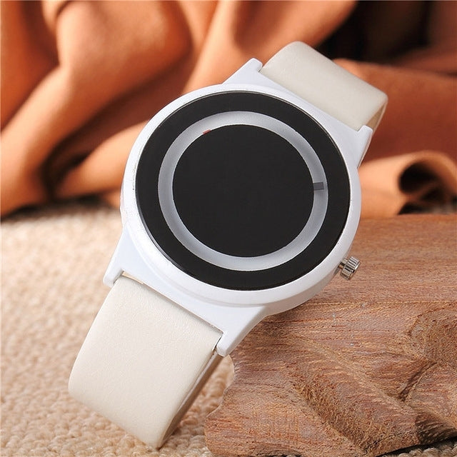 2 pezzi orologio per coppie orologio stile Harajuku orologio da polso al quarzo con cinturino in pelle PU color caramella per donna unisex uomo