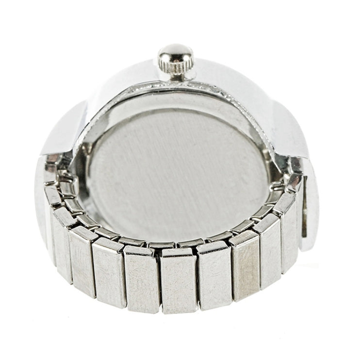 2 pezzi L04 2018 quadrante analogico al quarzo orologio creativo acciaio freddo elastico al quarzo anello orologio uomo donna, Red, White