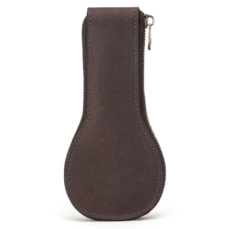 CF1112 Custodia per Orologio Singolo in Pelle Crazy Horse - Borsa Portatile con Cerniera Retrò, Protezione Elegante per Orologi