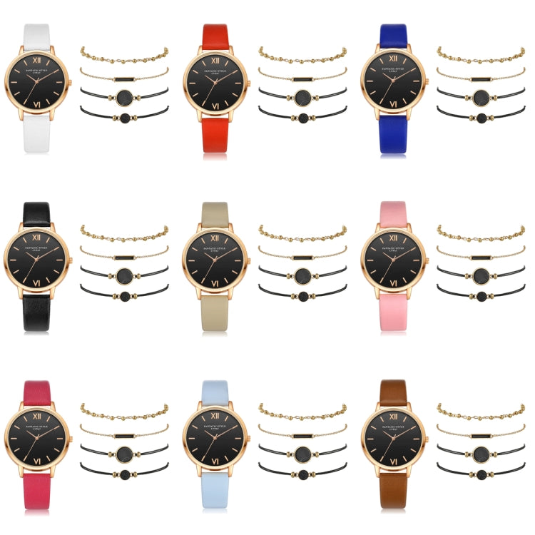 LVPAI XR3795 Orologio da donna al quarzo con cinturino in lega PU + bracciale